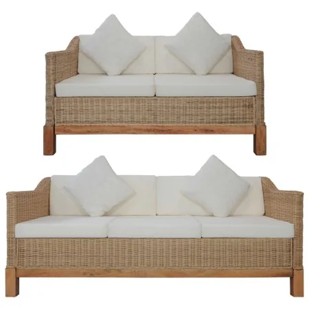 Juego de sofás con cojines 2 piezas ratán natural von , Sofas - Ref: Foro24-278615, Preis: 1,00 €, Rabatt: -5%%