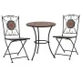 Set mesa y sillas bistró 3 piezas mosaico cerámica naranja/gris by , Garden sets - Ref: Foro24-279691, Price: 240,74 €, Disco...