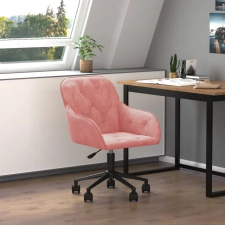 Silla de oficina giratoria de terciopelo rosa von , Bürostühle - Ref: Foro24-344871, Preis: 98,06 €, Rabatt: -5%%