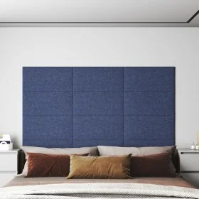 Paneles de pared 12 uds tela azul 60x30 cm 2,16 m² by , Wall covering - Ref: Foro24-343854, Price: 71,04 €, Discount: -5%%