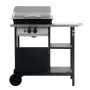 Barbacoa portátil de gas con mesita 3 estantes negro y plateado | Foro24.es | Tu tienda online para hogar, jardín y más Foro24.es