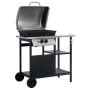 Barbacoa portátil de gas con mesita 3 estantes negro y plateado | Foro24.es | Tu tienda online para hogar, jardín y más Foro24.es