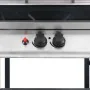 Barbacoa portátil de gas con mesita 3 estantes negro y plateado | Foro24.es | Tu tienda online para hogar, jardín y más Foro24.es