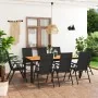 Juego de comedor de jardín 9 piezas negro y marrón von , Gartensets - Ref: Foro24-3060057, Preis: 791,47 €, Rabatt: -5%%