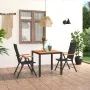 Juego de comedor para jardín 3 piezas negro y marrón von , Gartensets - Ref: Foro24-3060076, Preis: 295,24 €, Rabatt: -5%%