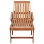Tumbona con cojín azul royal madera maciza de teca by , Loungers - Ref: Foro24-3063016, Price: 294,93 €, Discount: -5%%