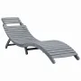 Tumbona con cojín madera maciza de acacia gris by , Loungers - Ref: Foro24-3064052, Price: 149,88 €, Discount: -5%%