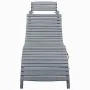 Tumbona con cojín madera maciza de acacia gris by , Loungers - Ref: Foro24-3064052, Price: 149,88 €, Discount: -5%%