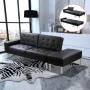 Sofá cama cuero sintético negro de , Sofás - Ref: Foro24-244304, Precio: 270,96 €, Descuento: -5%%