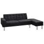 Sofá cama cuero sintético negro de , Sofás - Ref: Foro24-244304, Precio: 270,96 €, Descuento: -5%%