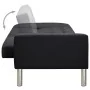 Sofá cama cuero sintético negro de , Sofás - Ref: Foro24-244304, Precio: 270,96 €, Descuento: -5%%