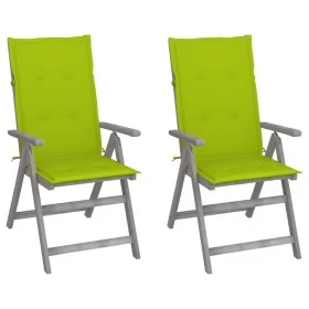 Sillas reclinables jardín y cojines 2 uds madera maciza acacia de , Sillas de jardín - Ref: Foro24-3064709, Precio: 149,34 €,...