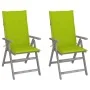Sillas reclinables jardín y cojines 2 uds madera maciza acacia by , Garden chairs - Ref: Foro24-3064709, Price: 149,34 €, Dis...