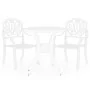 Mesa y sillas de bistró 3 piezas aluminio fundido blanco von , Gartensets - Ref: Foro24-3070573, Preis: 492,02 €, Rabatt: -5%%