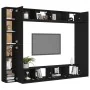 Set de muebles de salón TV 8 piezas madera ingeniería negro von , TV-Möbel - Ref: Foro24-3078775, Preis: 464,74 €, Rabatt: -5%%