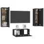 Set de muebles de salón TV 3 pzas madera de ingeniería negro de , Muebles TV - Ref: Foro24-3078763, Precio: 121,81 €, Descuen...