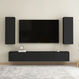 Set de muebles de salón TV 4 pzas madera de