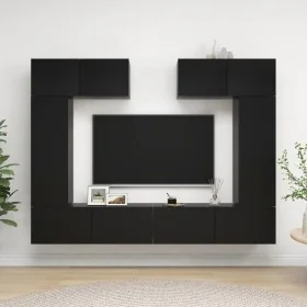 Set de muebles de salón TV 6 piezas madera de ingeniería negro by , TV Furniture - Ref: Foro24-3078804, Price: 290,78 €, Disc...