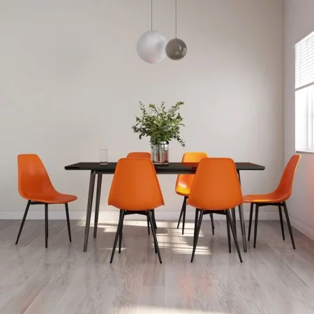 Sillas de comedor 6 unidades PP naranja de , Sillas de comedor - Ref: Foro24-3082350, Precio: 226,55 €, Descuento: -5%%