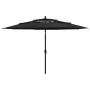 Sombrilla jardín de 3 niveles con palo de aluminio negro 3,5 m | Foro24.es | Tu tienda online para hogar, jardín y más Foro24.es