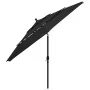 Sombrilla jardín de 3 niveles con palo de aluminio negro 3,5 m | Foro24.es | Tu tienda online para hogar, jardín y más Foro24.es