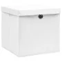 Cajas de almacenaje con tapas 4 uds blanco 28x28x28 cm de , Cestas para almacenaje - Ref: Foro24-325208, Precio: 28,40 €, Des...