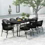 Juego de comedor de jardín 9 piezas negro de , Conjuntos de jardín - Ref: Foro24-3099226, Precio: 926,63 €, Descuento: -5%%