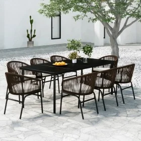 Juego de comedor de jardín 9 piezas marrón von , Gartensets - Ref: Foro24-3099232, Preis: 1,00 €, Rabatt: -5%%