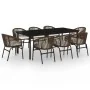 Juego de comedor de jardín 9 piezas marrón von , Gartensets - Ref: Foro24-3099232, Preis: 1,00 €, Rabatt: -5%%