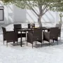 Juego de comedor de jardín 7 piezas con cojines negro von , Gartensets - Ref: Foro24-3099285, Preis: 608,11 €, Rabatt: -5%%