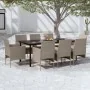Juego de comedor para jardín 9 piezas con cojines beige y negro by , Garden sets - Ref: Foro24-3099298, Price: 791,44 €, Disc...