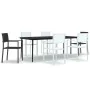 Juego de comedor para jardín 7 piezas blanco y negro by , Garden sets - Ref: Foro24-3099279, Price: 499,13 €, Discount: -5%%