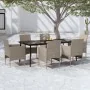 Juego de comedor de jardín 7 piezas con cojines beige y negro by , Garden sets - Ref: Foro24-3099321, Price: 578,38 €, Discou...
