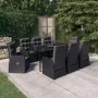 Juego de comedor de jardín 9 piezas con cojines negro by , Garden sets - Ref: Foro24-3099484, Price: 1,00 €, Discount: -5%%