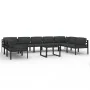 Set muebles de jardín 10 pzas y cojines aluminio gris antracita von , Gartensets - Ref: Foro24-3107815, Preis: 1,00 €, Rabatt...