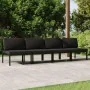 Sofá de jardín de 4 plazas con cojines aluminio gris antracita de , Conjuntos de jardín - Ref: Foro24-3107785, Precio: 749,67...