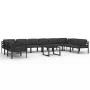 Set muebles de jardín 11 pzas y cojines aluminio gris antracita von , Gartensets - Ref: Foro24-3107817, Preis: 1,00 €, Rabatt...
