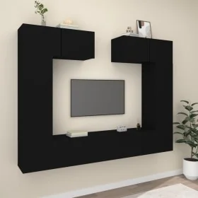 Set de muebles para TV 6 piezas madera contrachapada negro von , TV-Möbel - Ref: Foro24-3114463, Preis: 257,05 €, Rabatt: -5%%