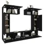 Set de muebles para TV 6 piezas madera contrachapada negro von , TV-Möbel - Ref: Foro24-3114463, Preis: 257,05 €, Rabatt: -5%%