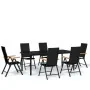 Juego de comedor para jardín 7 piezas negro von , Gartensets - Ref: Foro24-3099117, Preis: 591,58 €, Rabatt: -5%%