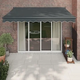 Toldo retráctil automático gris antracita 3x2,5 m