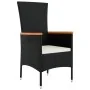 Set de comedor de jardín 7 pzas y cojines ratán sintético negro | Foro24.es | Tu tienda online para hogar, jardín y más Foro24.es