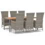 Set comedor jardín 7 pzas y cojines ratán sintético gris von , Gartensets - Ref: Foro24-3157552, Preis: 941,69 €, Rabatt: -5%%