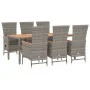 Set comedor jardín 7 pzas y cojines ratán sintético gris von , Gartensets - Ref: Foro24-3157552, Preis: 941,69 €, Rabatt: -5%%