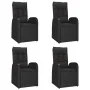Set de muebles jardín 5 pzas con cojines ratán sintético negro de , Conjuntos de jardín - Ref: Foro24-3157600, Precio: 784,53...