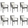 Set de comedor de jardín 7 pzas y cojines ratán sintético negro von , Gartensets - Ref: Foro24-3185111, Preis: 582,60 €, Raba...