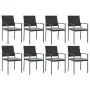 Juego comedor jardín 9 piezas y cojines ratán sintético y acero | Foro24.es | Tu tienda online para hogar, jardín y más Foro24.es