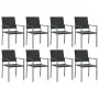 Juego de comedor para jardín 9 piezas ratán sintético y acero by , Garden sets - Ref: Foro24-3187032, Price: 484,23 €, Discou...