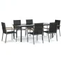 Juego de comedor para jardín 7 piezas acero y textilene negro von , Gartensets - Ref: Foro24-3187047, Preis: 543,68 €, Rabatt...