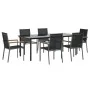 Juego de comedor para jardín 7 piezas acero y textilene negro von , Gartensets - Ref: Foro24-3187047, Preis: 543,68 €, Rabatt...